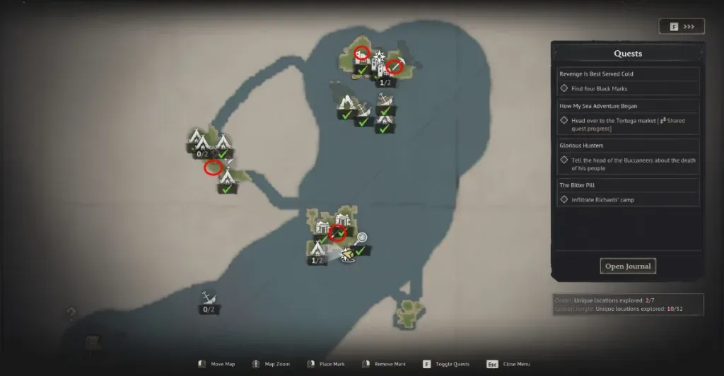 Boar Spawns locations in Windrose