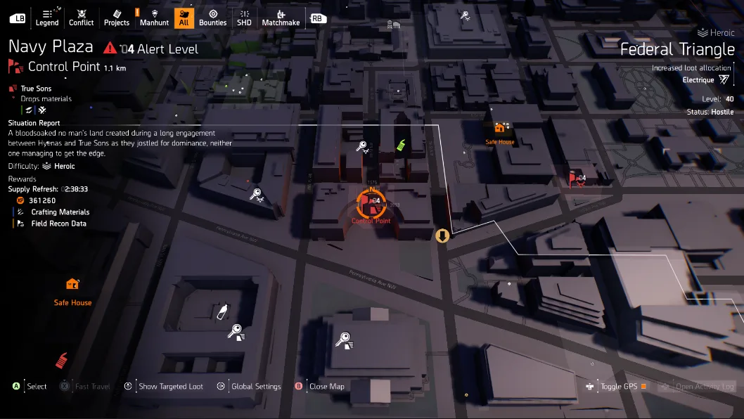 The Division 2 navy plaza